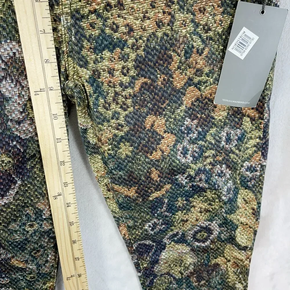 NWT 7 For All Mankind Tapestry Floral Botanical Skinny Jeans Size 12 Regencycore - Picture 13 of 15
